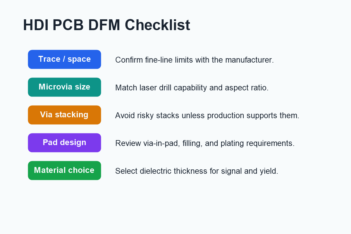 HDI PCB Design and Manufacturing Guide: Microvias and DFM Tips - CircFab